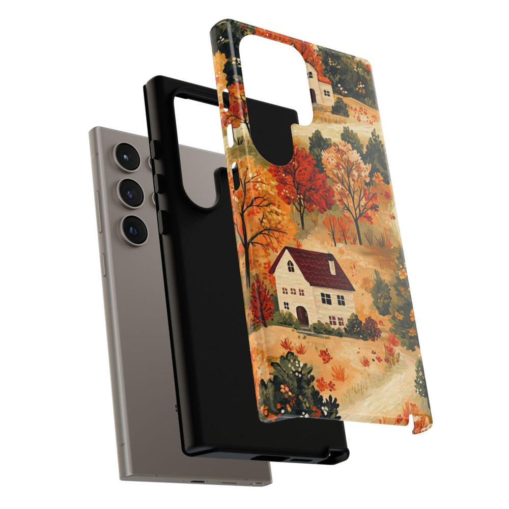 Herfstlandschap met Huizen