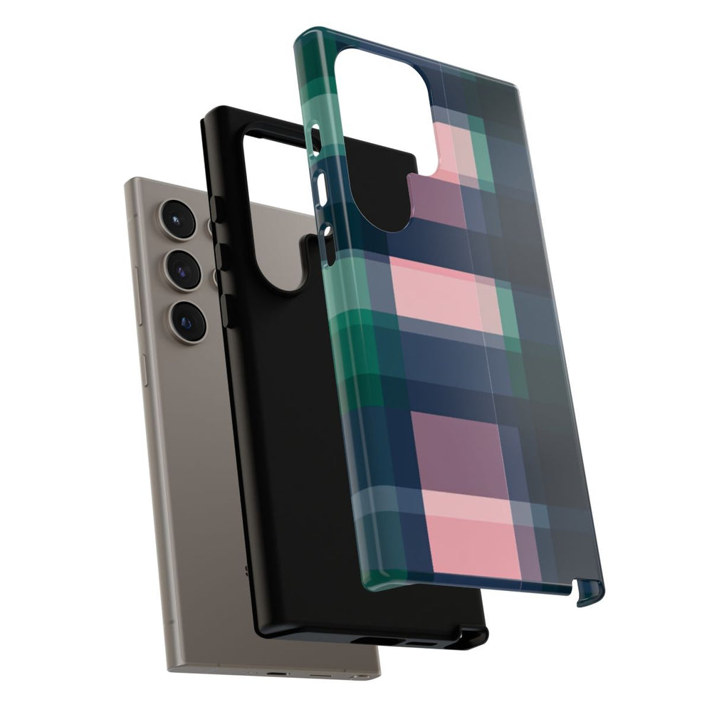 Smaragdgroen en Roze Geruit Patroon