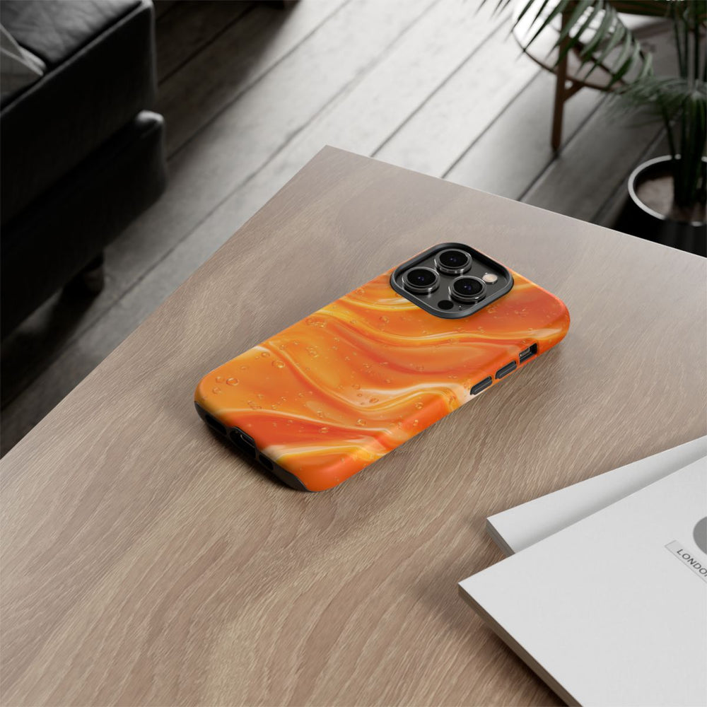 Monochrome Oranje Vloeistof Achtergrond