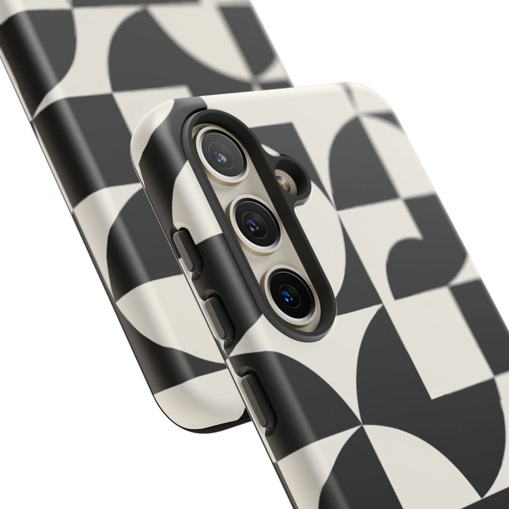 Zwart-Wit Geometrisch Abstract Patroon