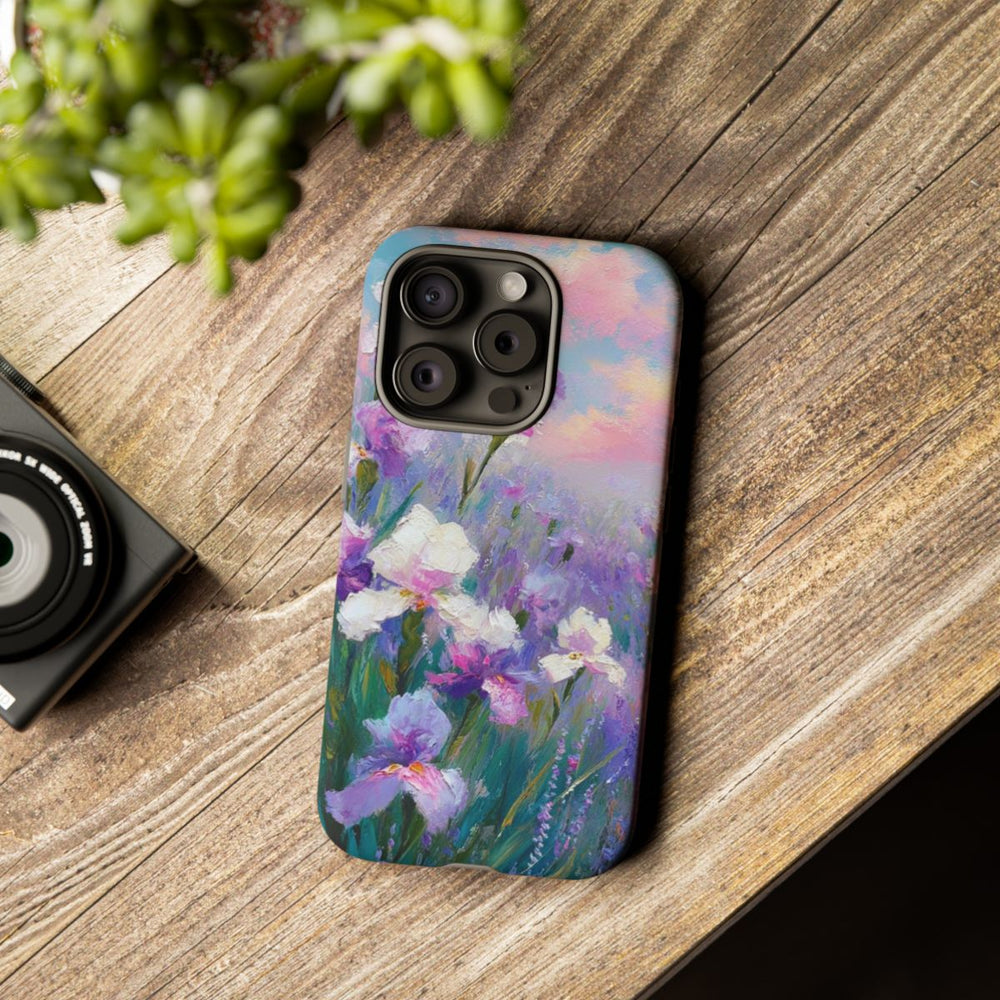 Pastelkleurige Irisbloemen Schildering
