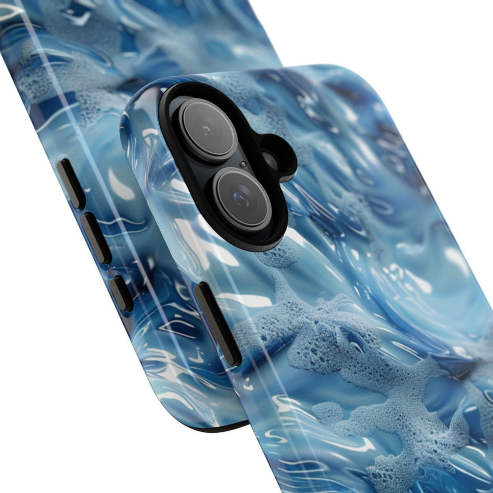 Blauw Abstract Golvend Patroon