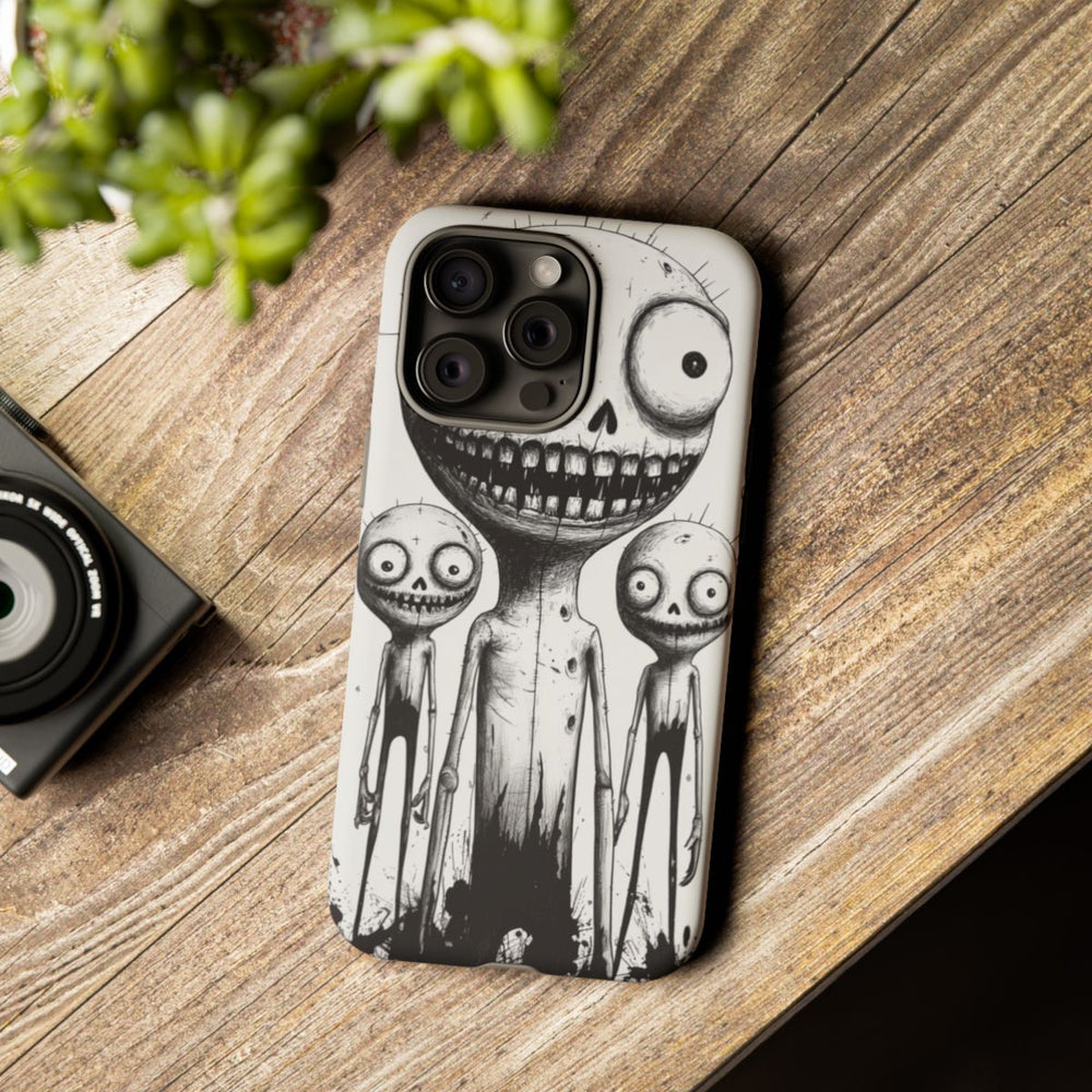 Monochrome Slanke Griezelige Monsters