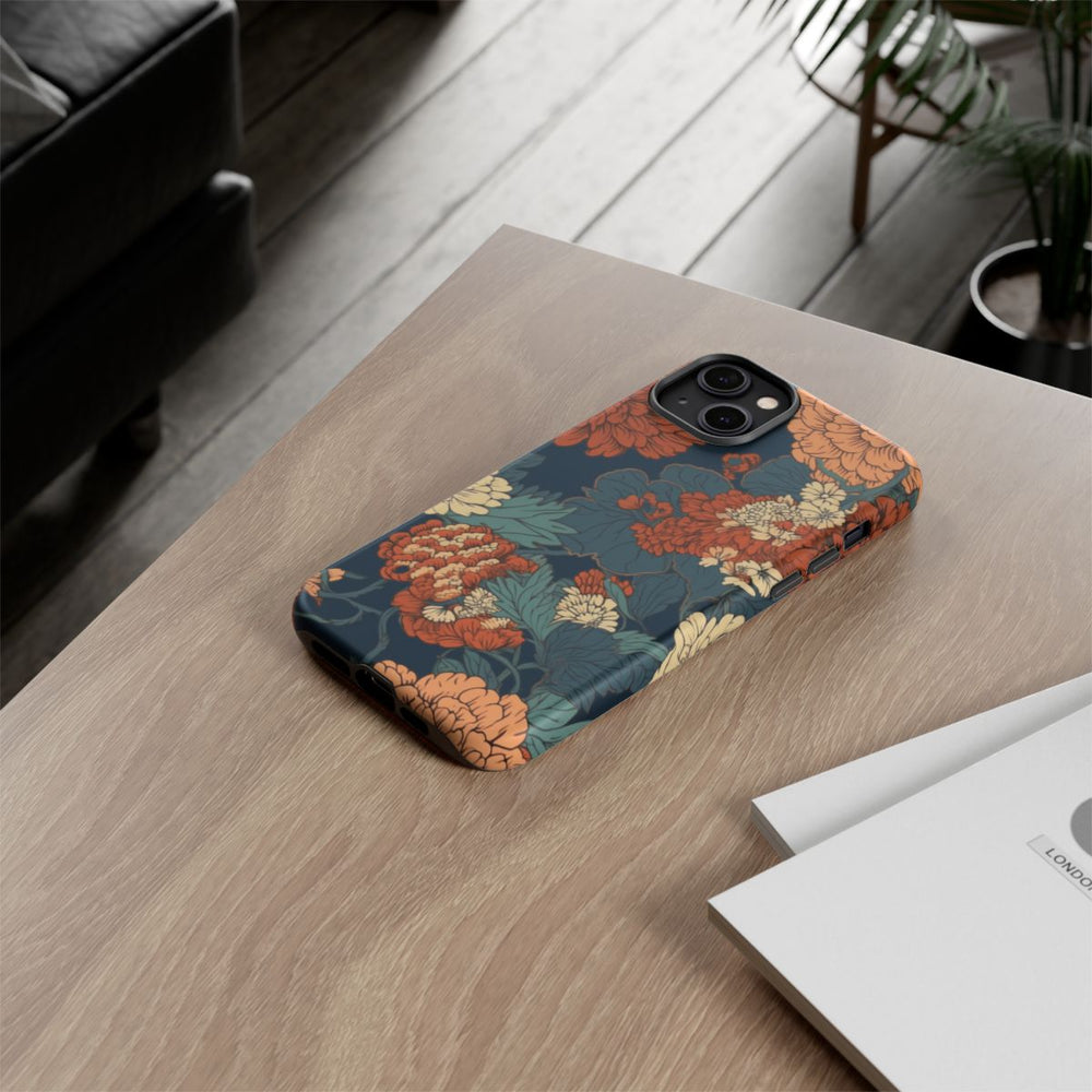 Vintage Bloemenpatroon in Warme Kleuren