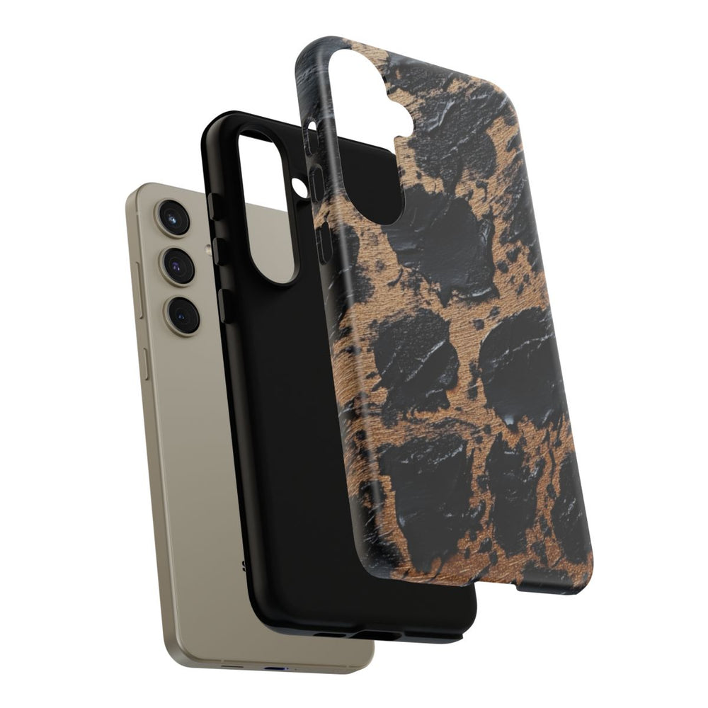 Zwart-Bruin Abstract Patroon met Textuur