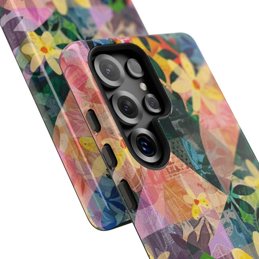 Abstract Bloemmotief met Geometrisch Patroon