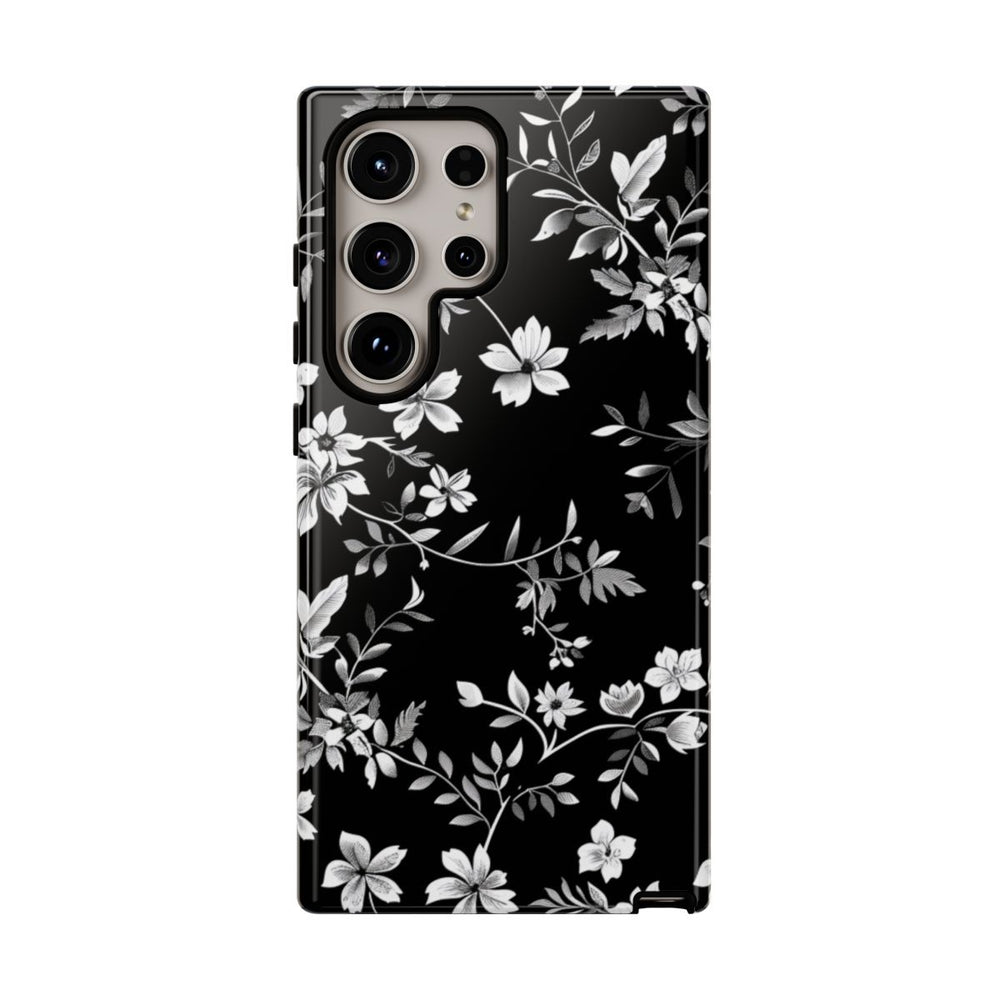 Zwart-Wit Bloemenpatroon