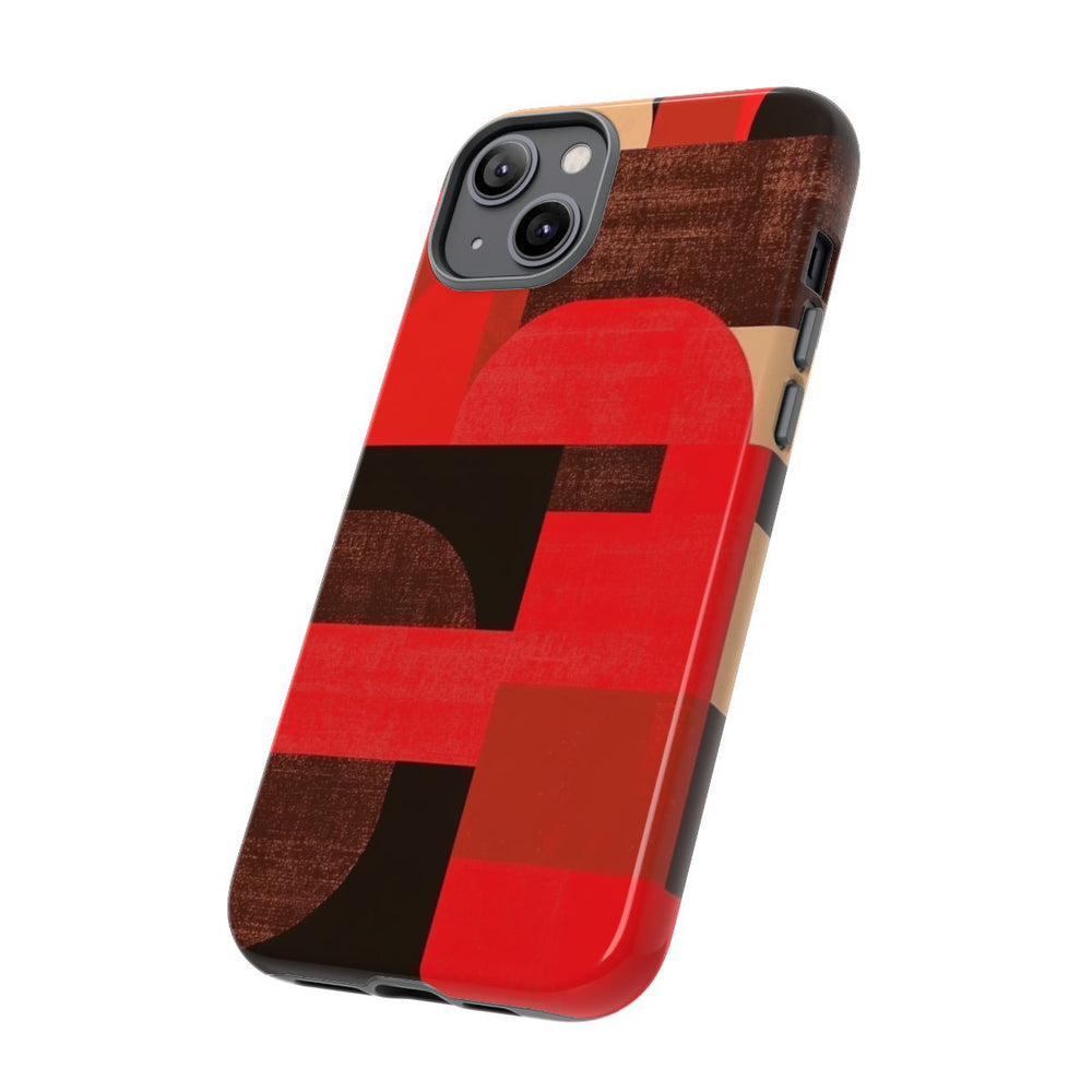 Rood-Bruin Geometrisch Abstract