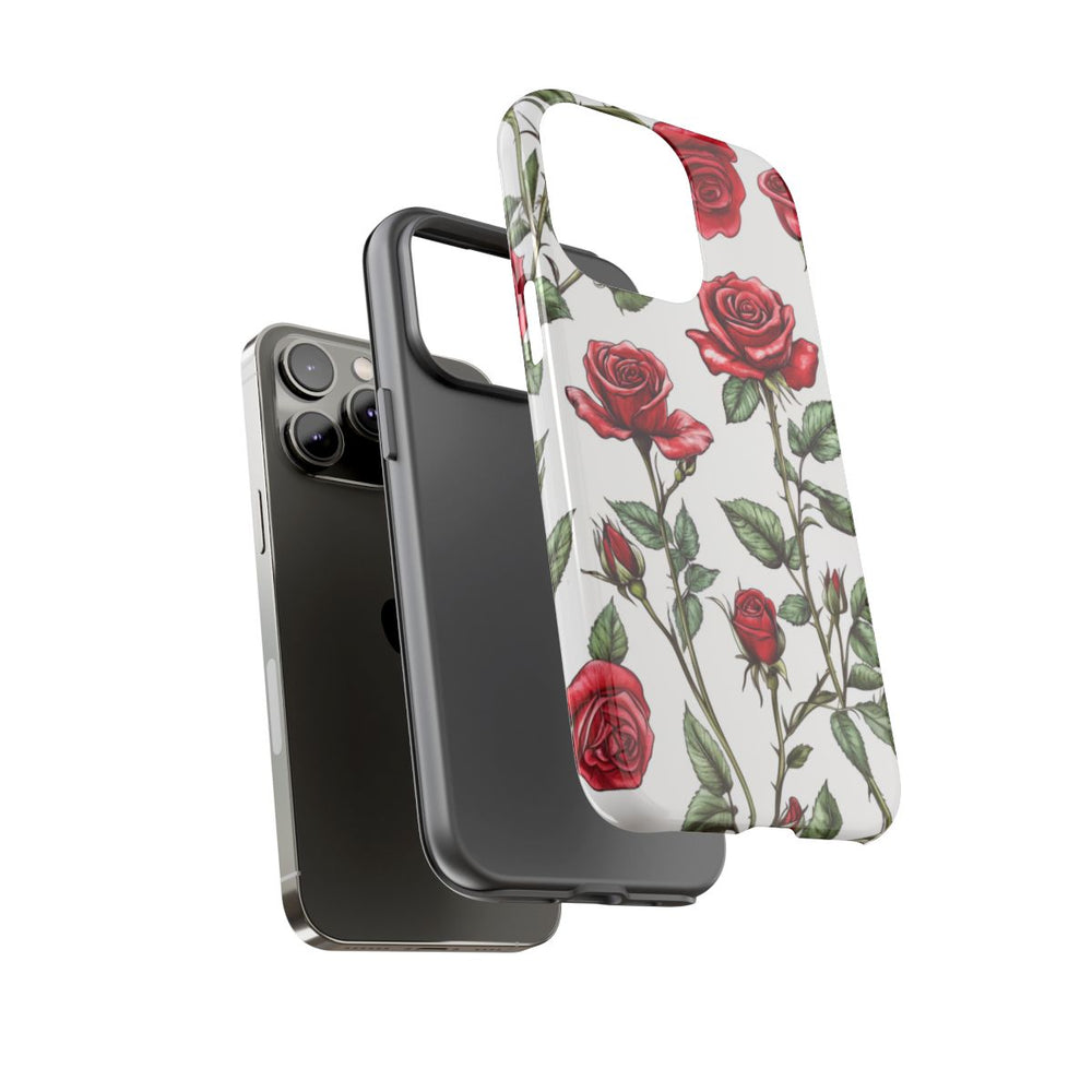 Rode Rozen Botanisch Patroon