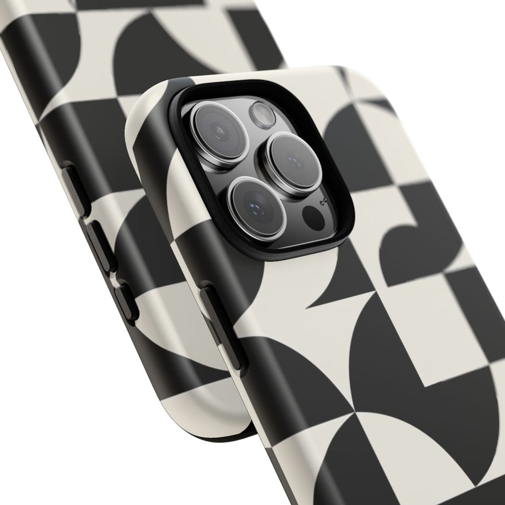 Zwart-Wit Geometrisch Abstract Patroon