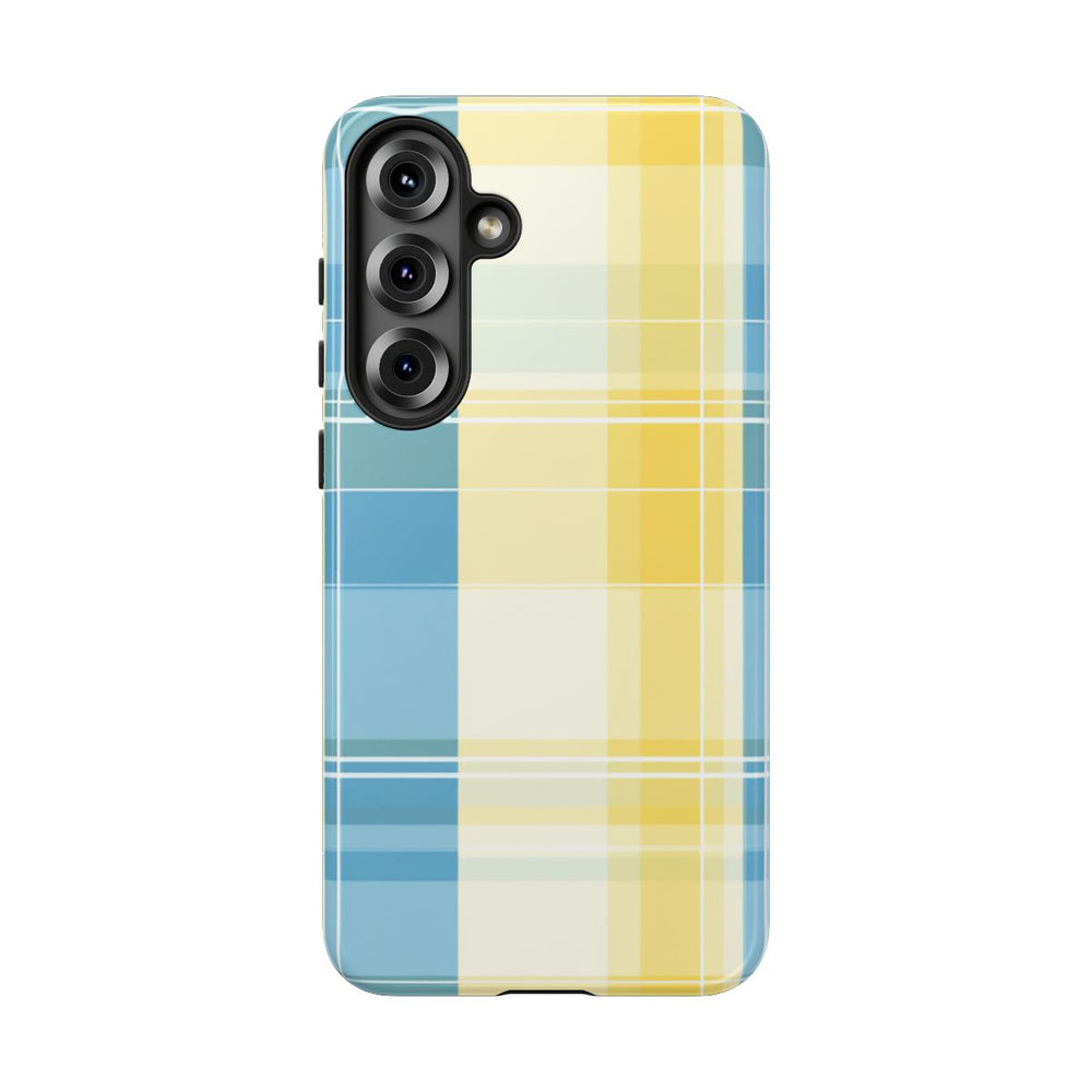 Ocean Blue en Geel Geruit Patroon