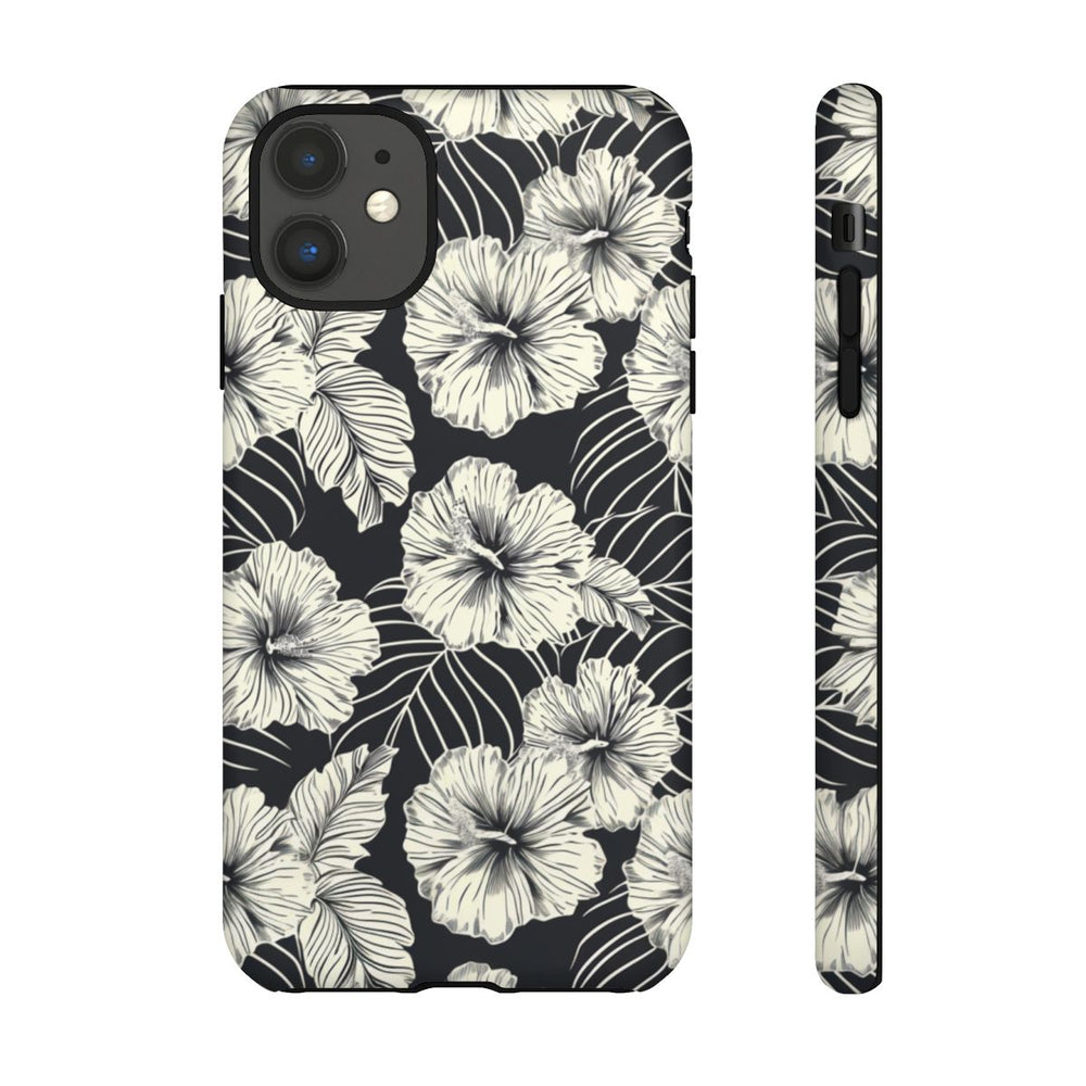 Monochroom Bloemenpatroon