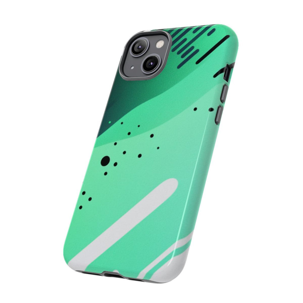 Geometrisch Groen-Zwart Abstract Patroon