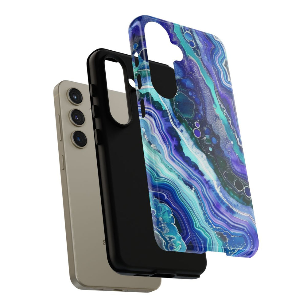 Blauw en Paars Geode-Wervelpatroon