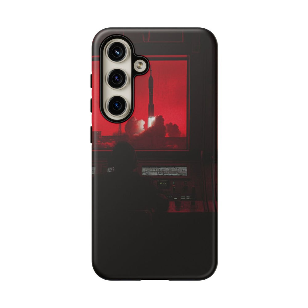 Raketlancering Controlekamer met Rode Verlichting