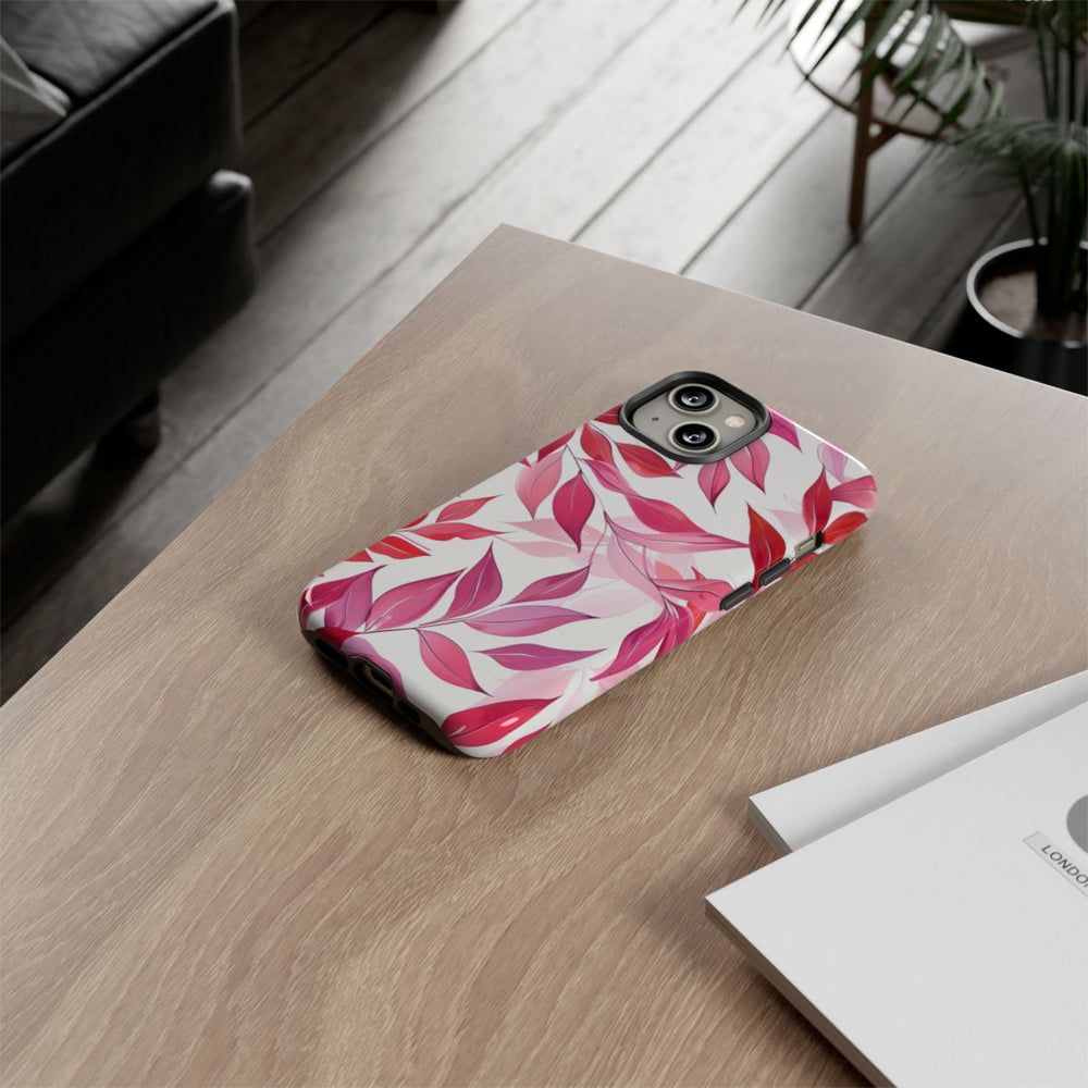 Roze en Rode Bladerenpatroon