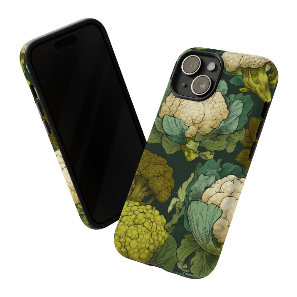 Handgetekend Broccoli- en Bloemkoolpatroon