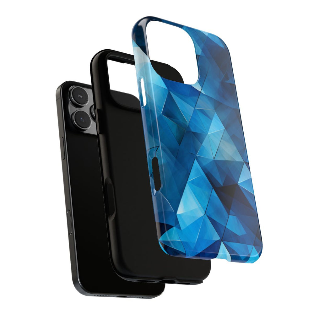 Blauw Geometrisch Driehoekenpatroon