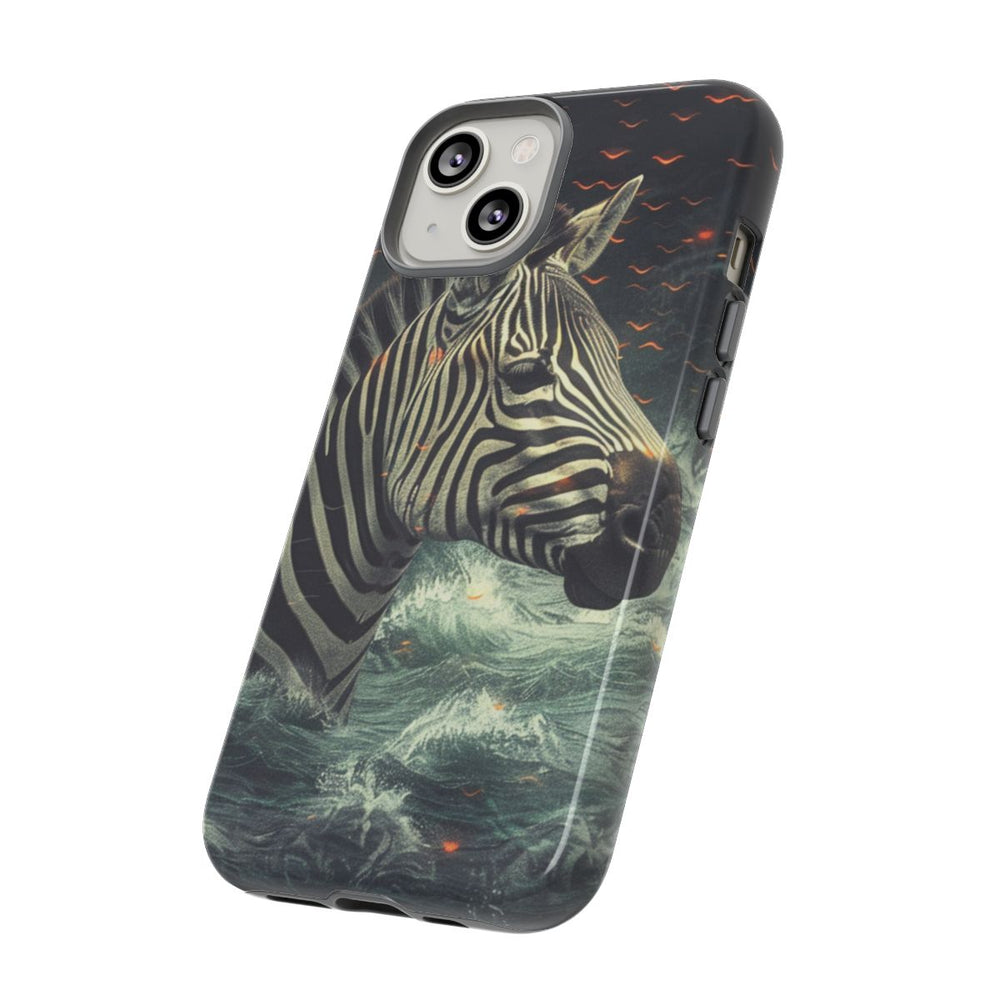 Zebra in Water met Gloeiende Vonken