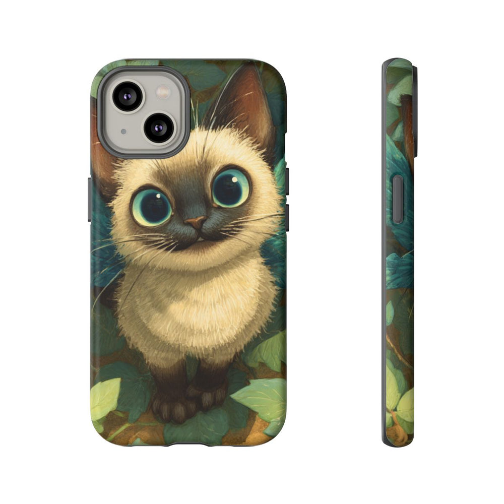Schattige Siamese Kitten met Blauwe Vleugels