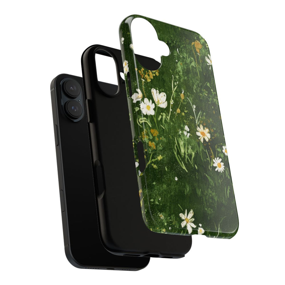 Groene Weide met Witte Bloemen