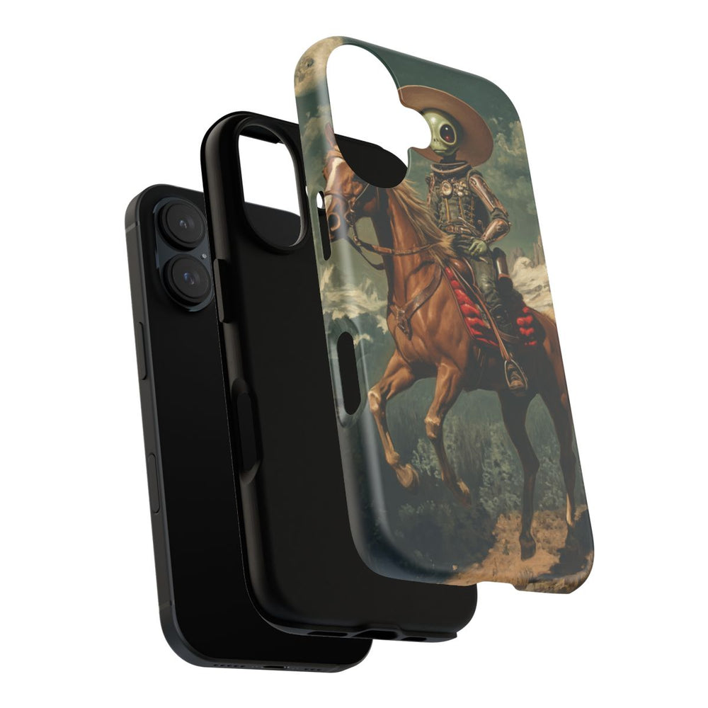 Buitenaardse Cowboy te Paard