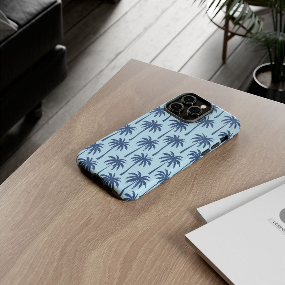 Blauw Palmbomenpatroon