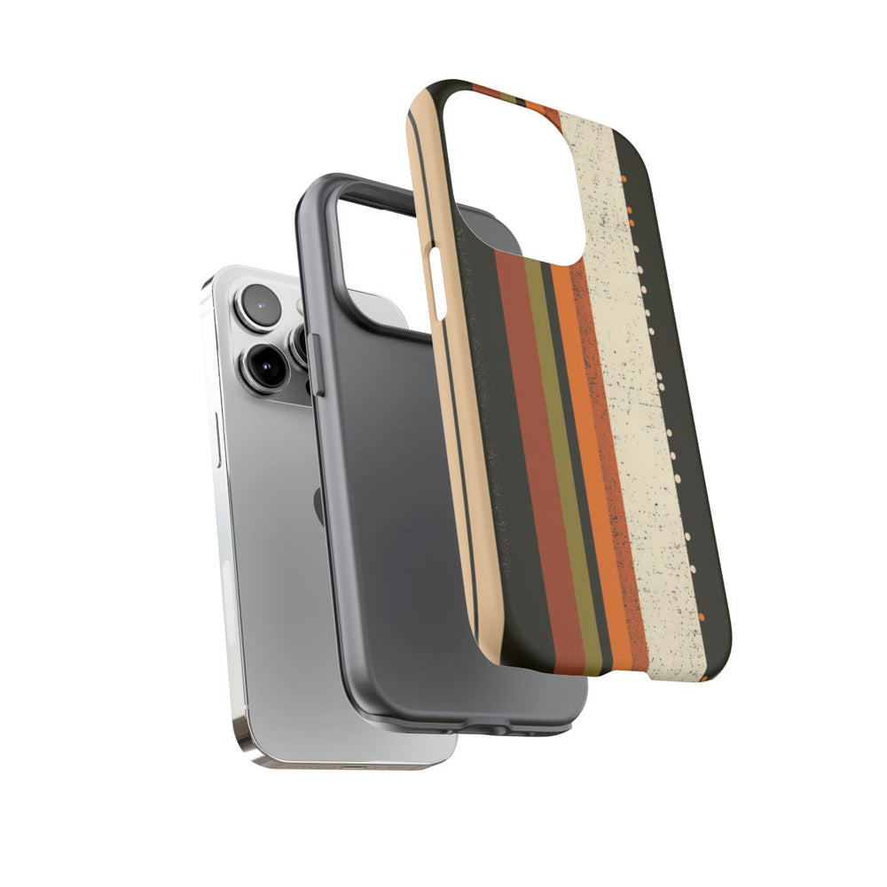Retro Verticale Strepen en Stippenpatroon