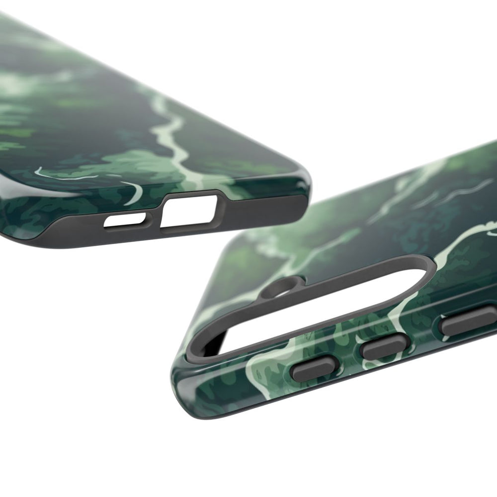 Abstracte Groene Rivier en Bospatroon