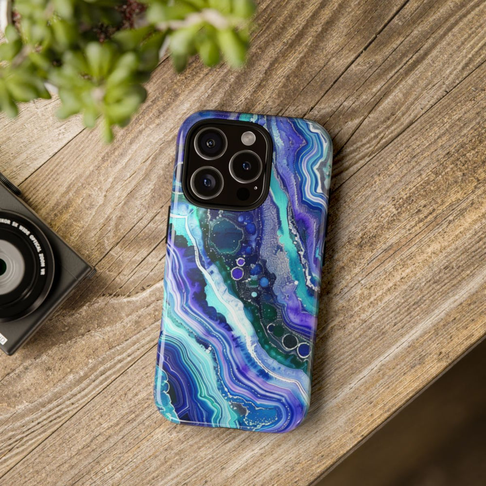Blauw en Paars Geode-Wervelpatroon
