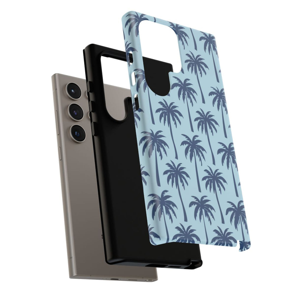 Blauw Palmbomenpatroon