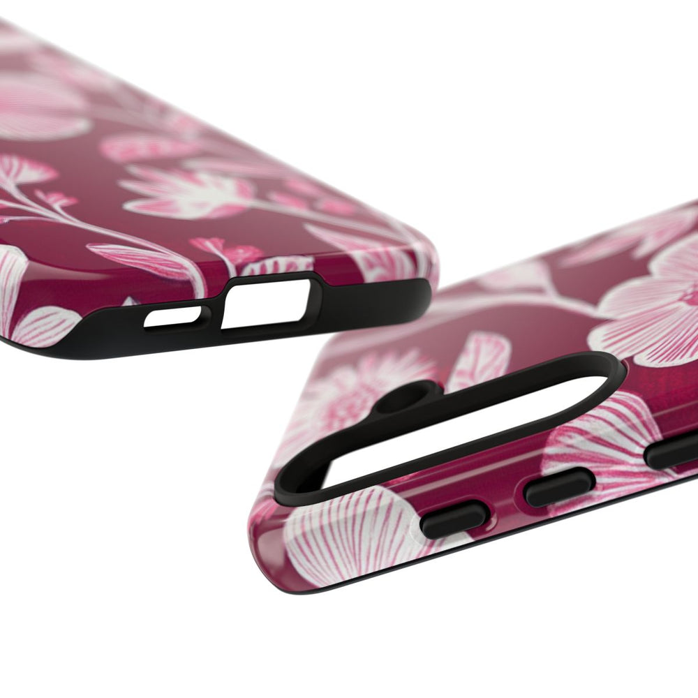 Roze en Witte Bloemenprint