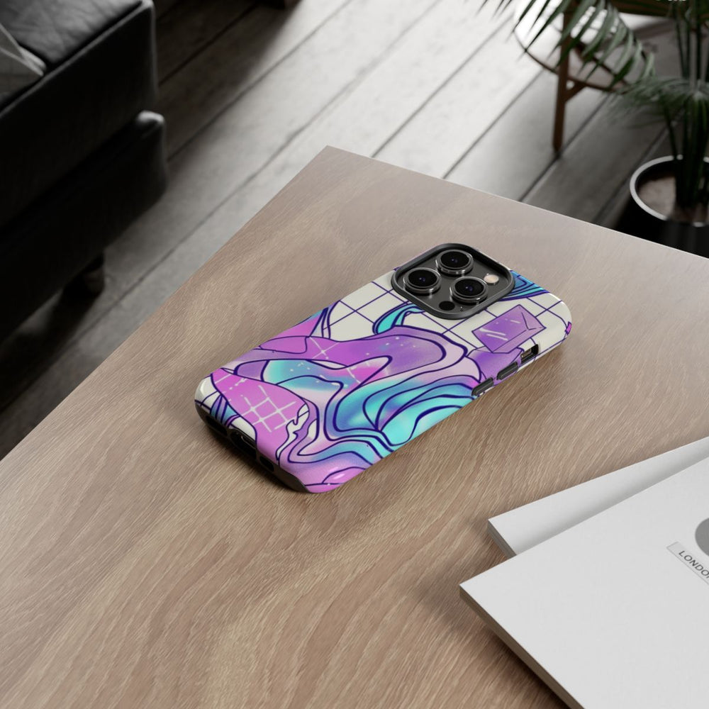 Abstract Kristal Vaporwave Patroon