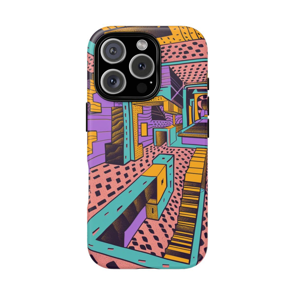 Geometrisch Abstract Patroon met Dieptewerking