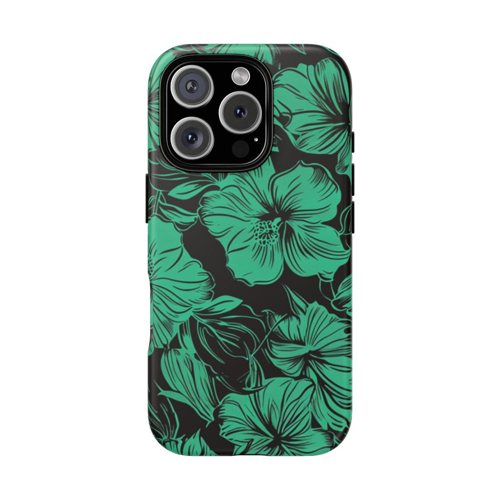 Groen Hawaïaans Bloemenpatroon