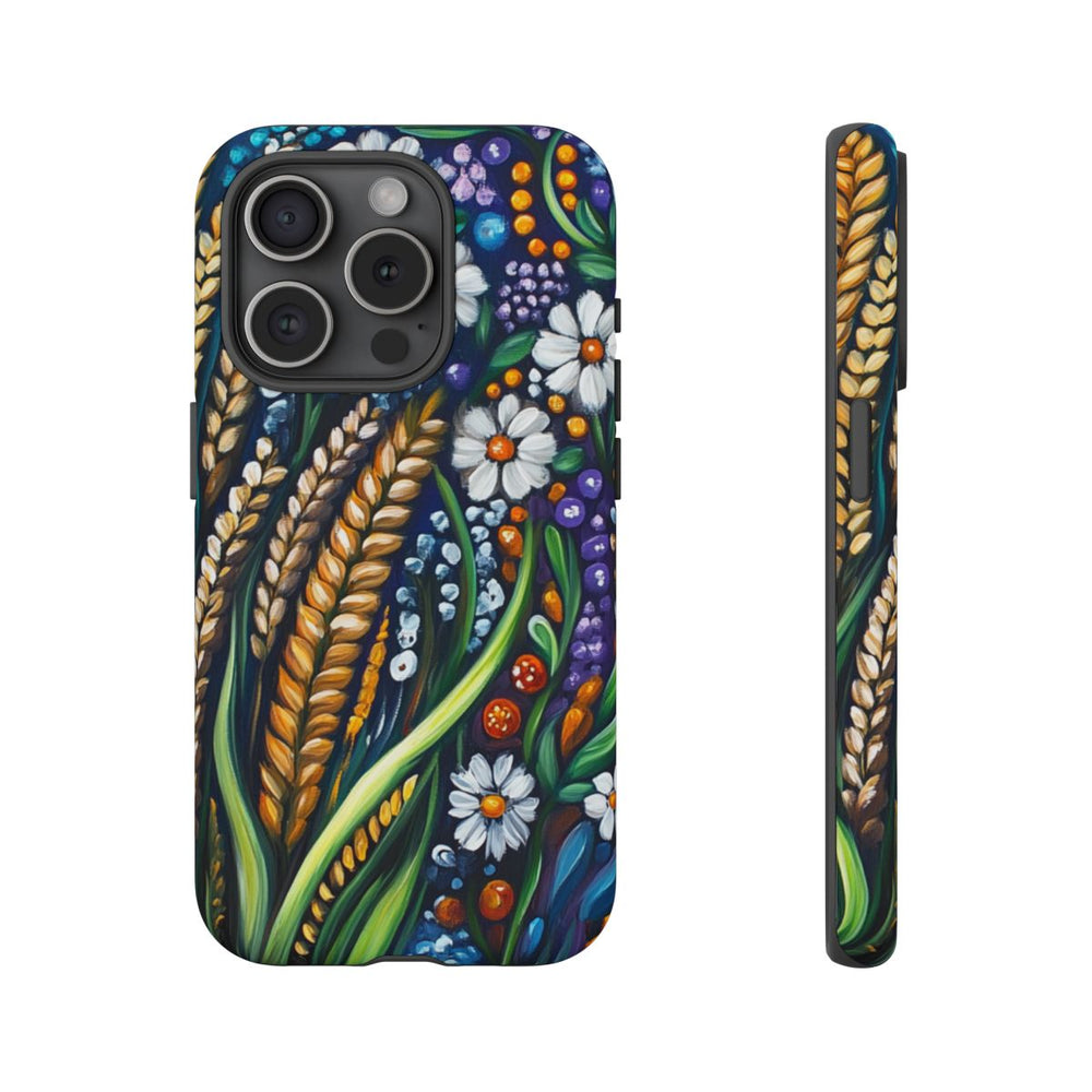 Folkloristisch Bloemen- en Tarwepatroon
