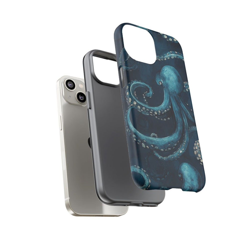 Blauw Octopus Tentakelpatroon