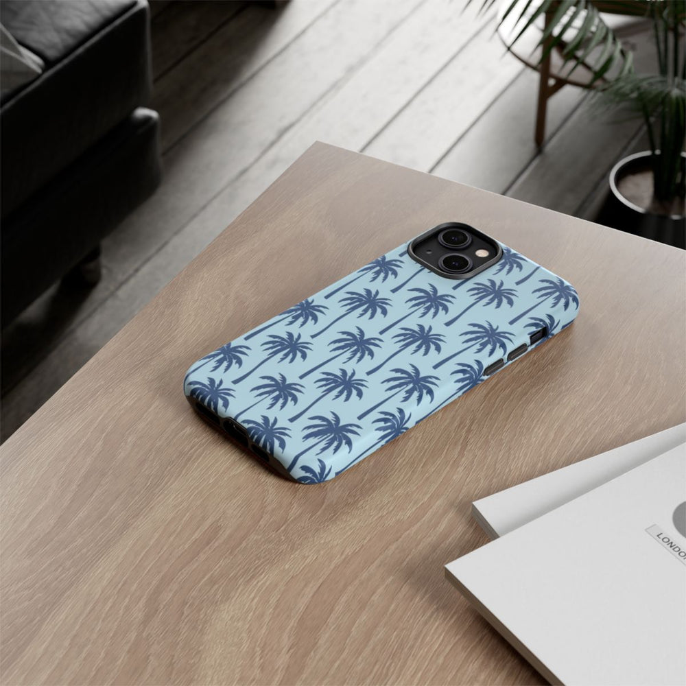 Blauw Palmbomenpatroon