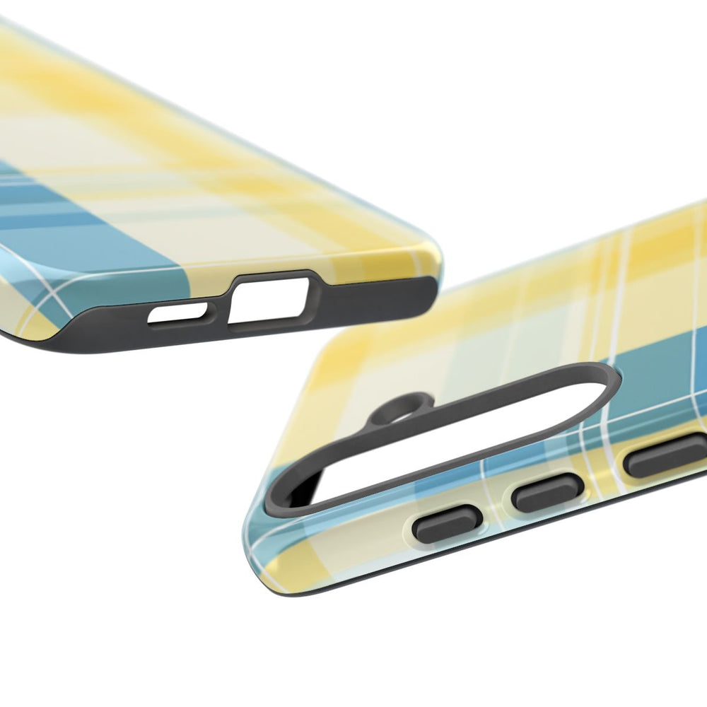 Ocean Blue en Geel Geruit Patroon