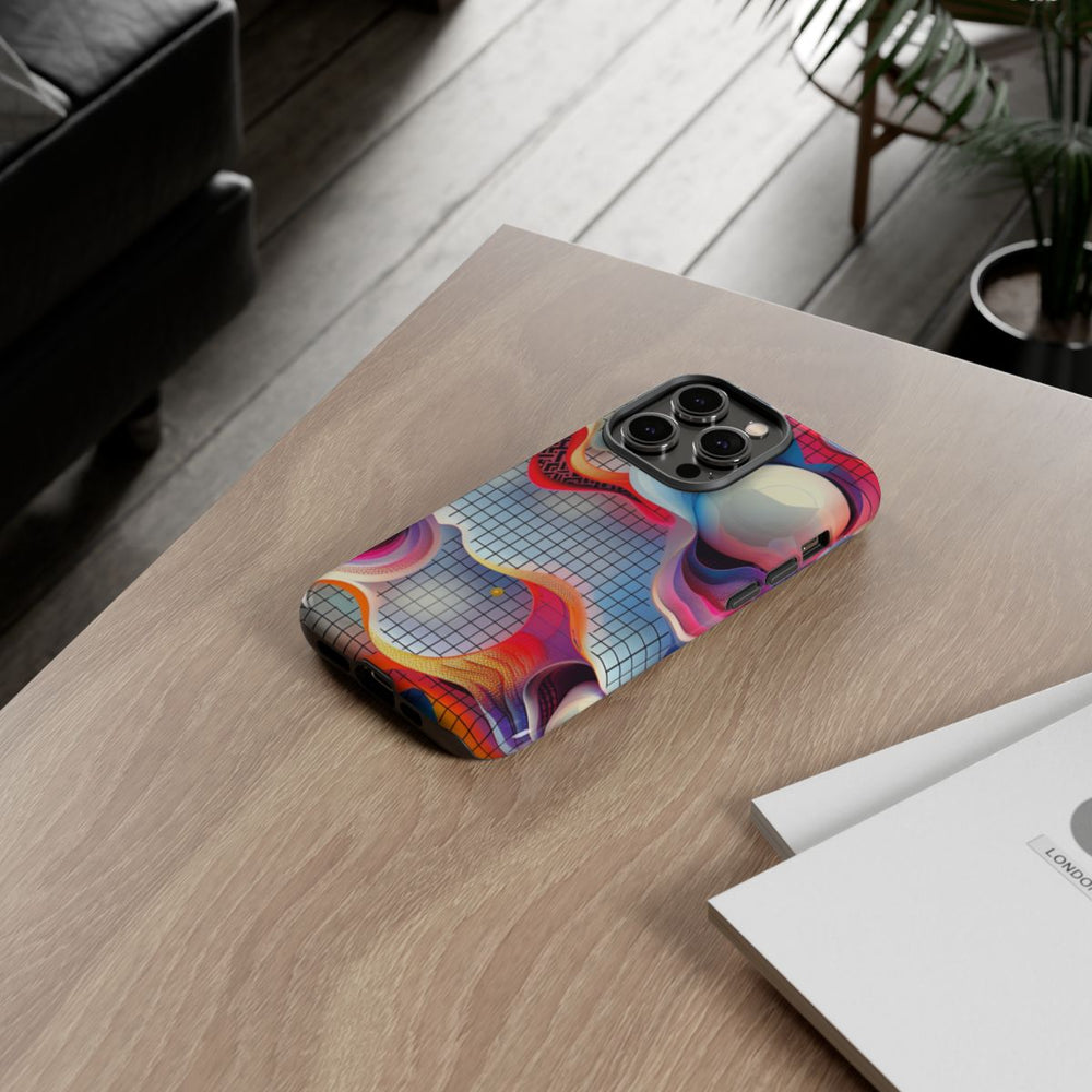 Kleurrijke Abstracte Vloeiende Golven met Sferen