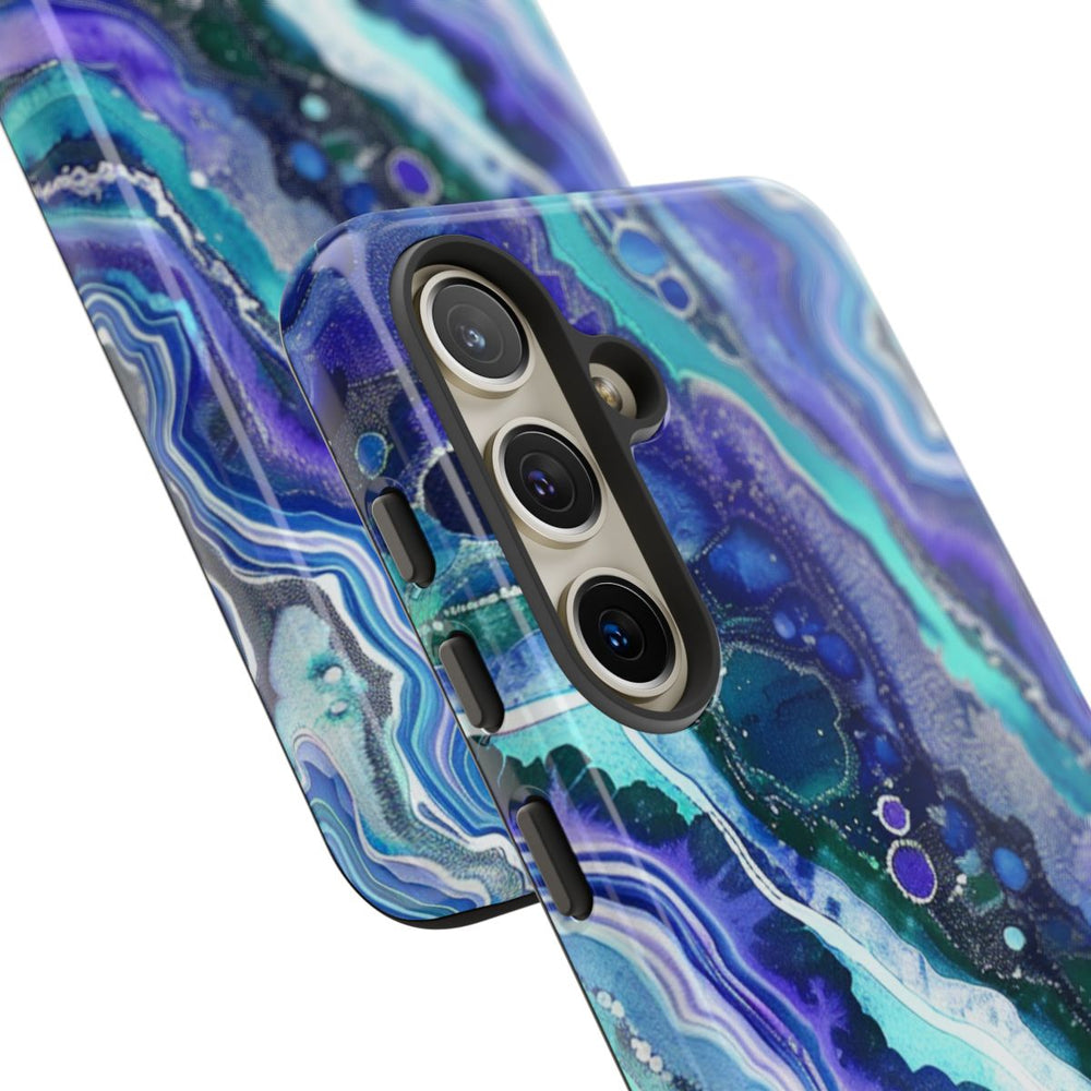 Blauw en Paars Geode-Wervelpatroon