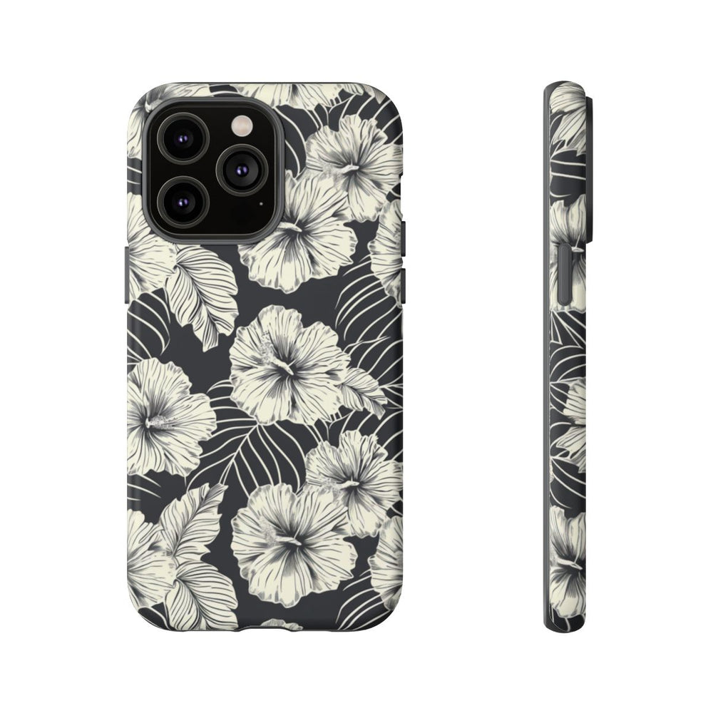 Monochroom Bloemenpatroon
