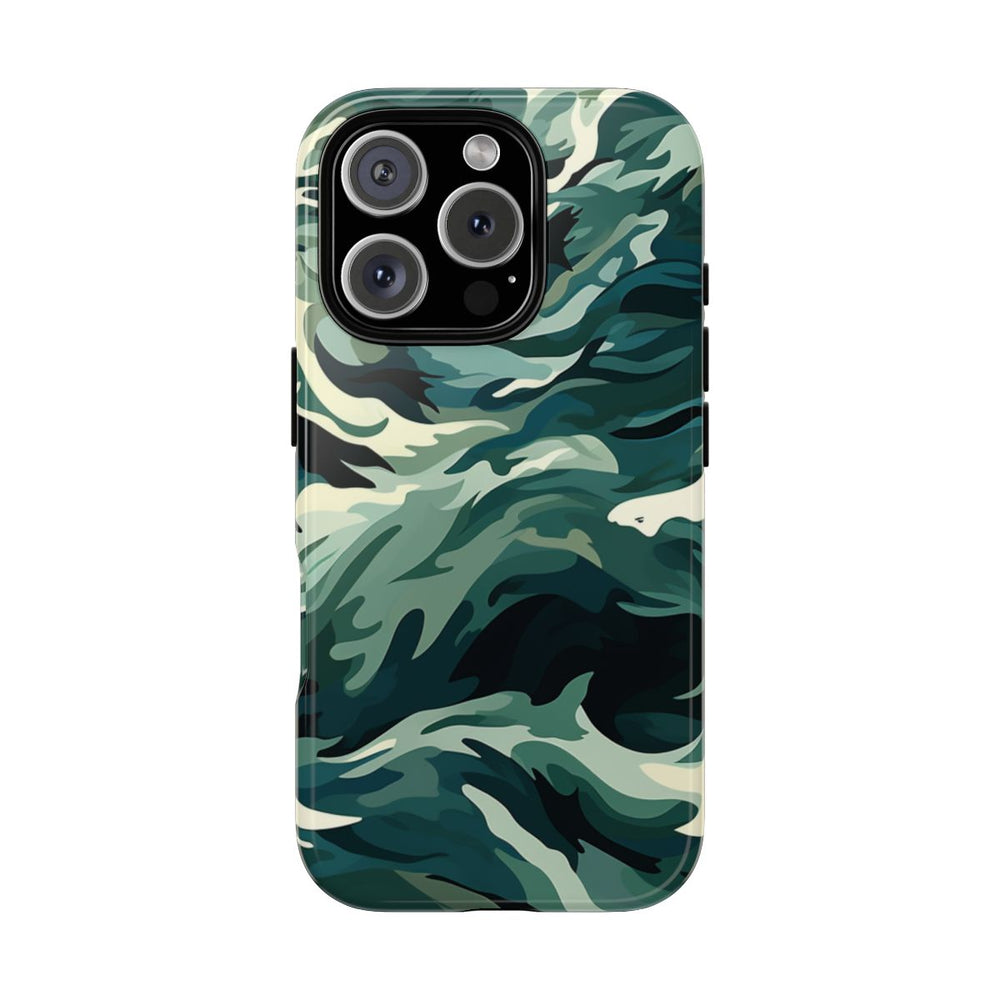 Abstracte Oceaangolven met Haaienpatroon