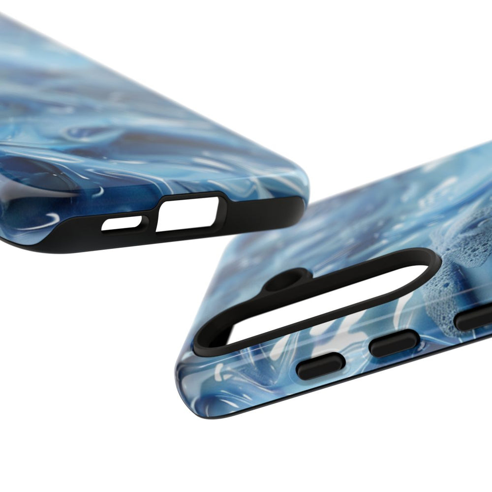 Blauw Abstract Golvend Patroon