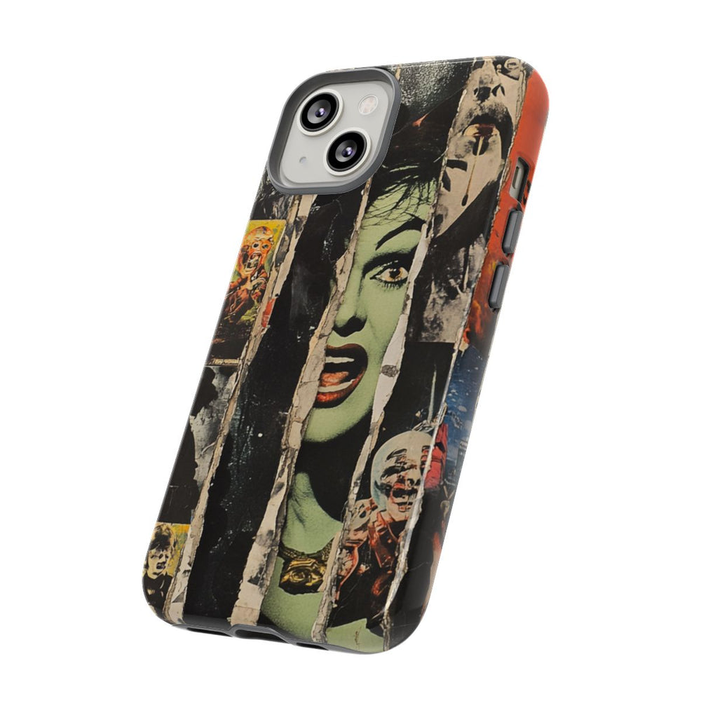 Vintage Horror Collage met Gescheurde Papieren Stroken