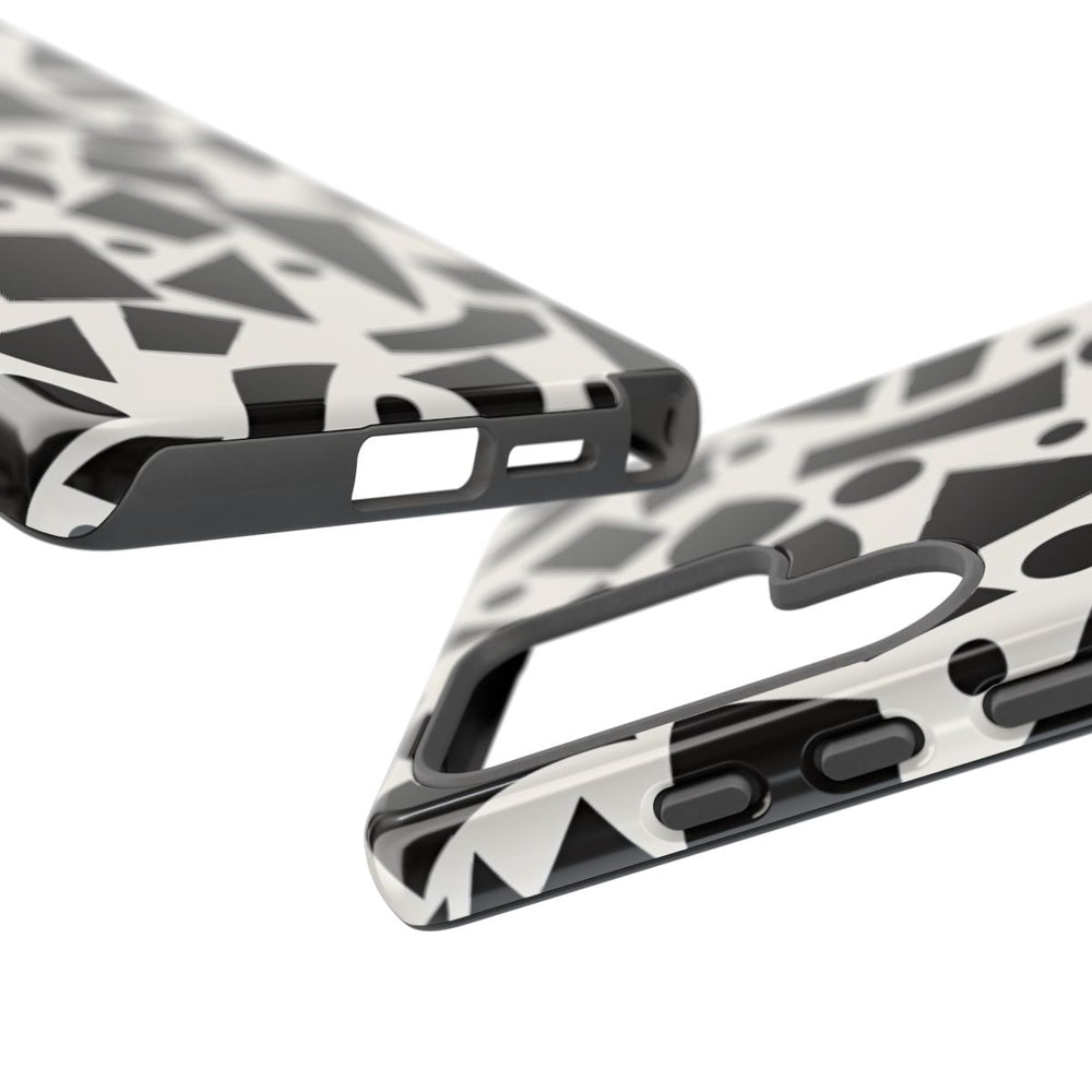 Zwart-Wit Geometrisch Abstract Patroon