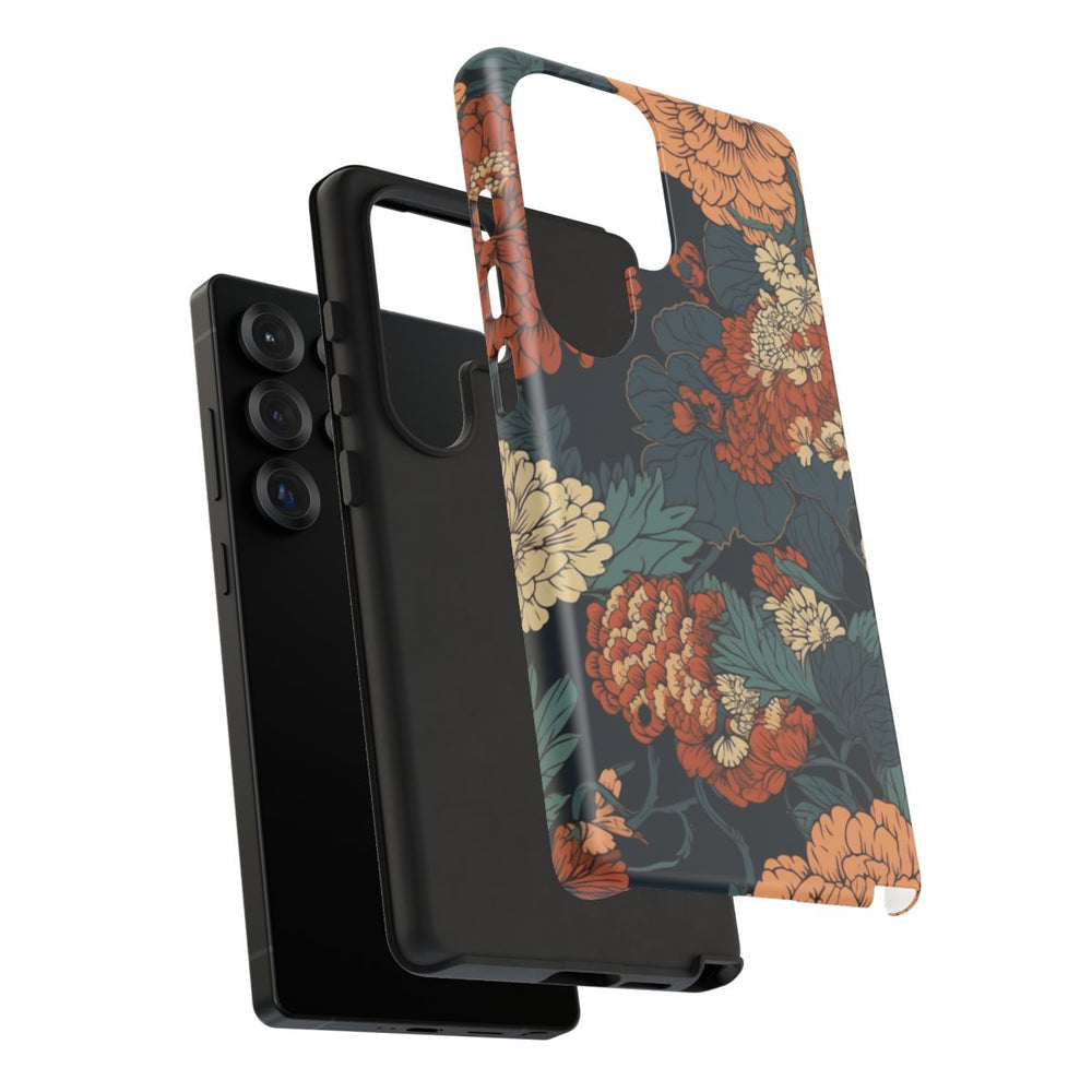 Vintage Bloemenpatroon in Warme Kleuren