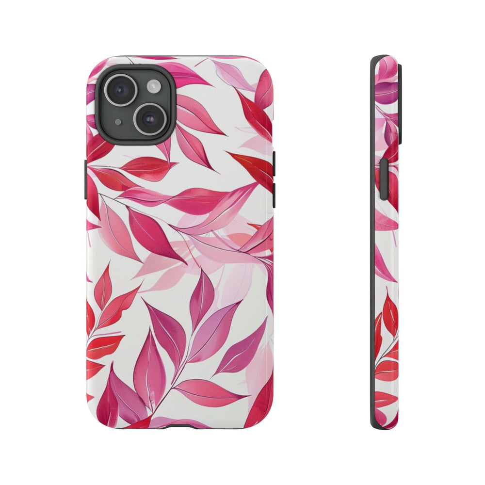 Roze en Rode Bladerenpatroon