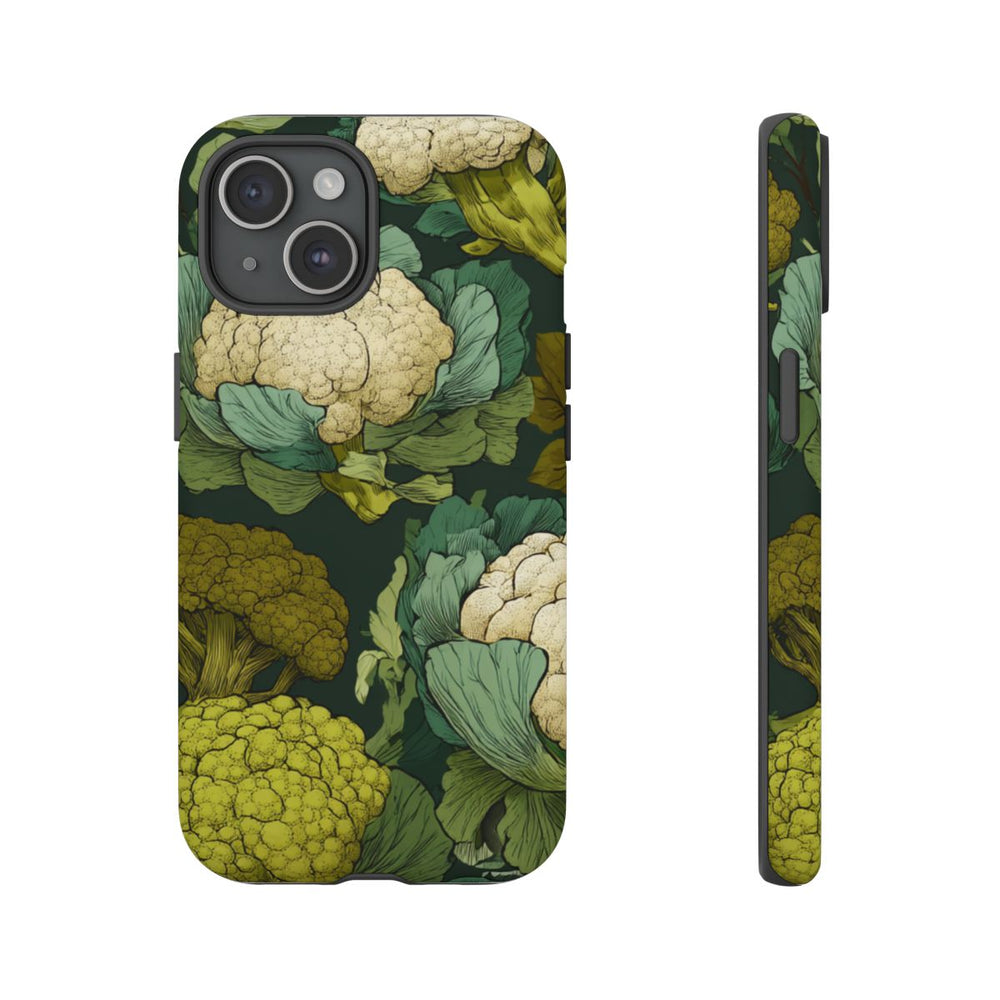 Handgetekend Broccoli- en Bloemkoolpatroon
