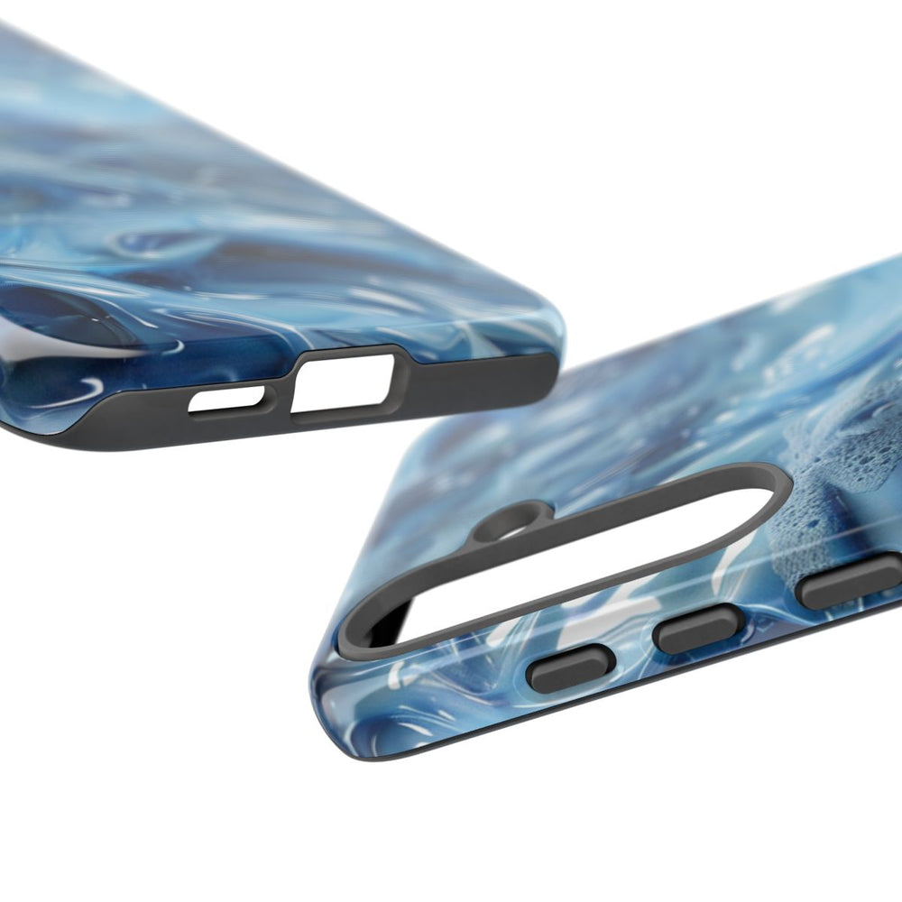 Blauw Abstract Golvend Patroon